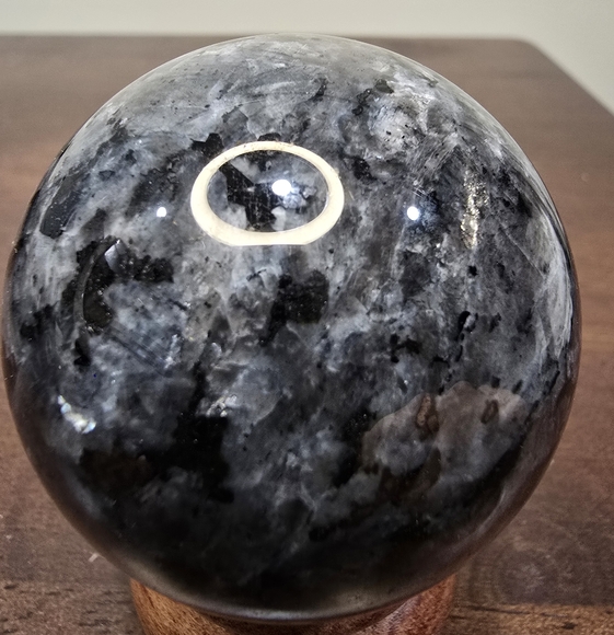 Larvikite Crystal Sphere 52mm - Picture 8 of 17